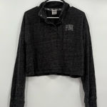 PINK - Victoria's Secret Pink Victoria secret gray cropped‎ pullover small Photo 0