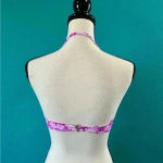 BP Nordstrom  strapless purple and blue floral bikini top in size medium Photo 1
