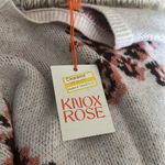 Knox Rose Floral Knit Sweater - Cream and Pink Photo 3