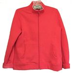 Orvis ‎ pink white trim zip up sweatshirt size XS Photo 0
