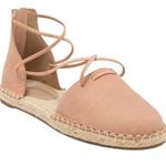 Eileen Fisher Womens Sandal Pink Leather Elastic Lace Up Espadrille Size 6 Photo 0