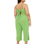 Torrid Emerald Green Wide Leg Jumpsuit Tie Back Plus Size Holiday 20/22 Comfy Photo 3