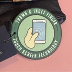 Adrienne Vittadini Black Leather Gloves Touchscreen Wool blend lining S/M NWT Photo 6