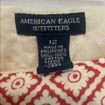 American Eagle  Outfitters Red and Cream A-Line Skirt Photo 1