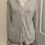 Eberjay Eberjey Womens Pajama Top Button Down Long Sleeve Lightweight Knit S P Beige Photo 0