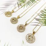 Nordstrom NWT Letter D - Mini Pave Alphabet Pendant Gold Necklace Photo 4