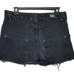 Sacada Black Denim Festival Grunge Punk Goth Cut Off High Rise Denim Shorts Photo 1