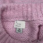 A New Day Women’s X Small Light Pink Knit Sweater Soft Fuzzy Crew Neck Pullover Photo 4