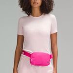 Lululemon NWT Sonic Pink / White Logo Everywhere Belt bag 1L Photo 0