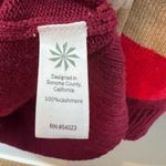 Athleta 100% cashmere lodge sweater chianti striped pullover cozy warm size XS Photo 8