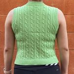 Bright Light Green Knit Sweater Vest Size M Photo 2