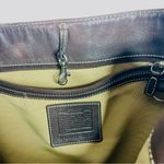 Coach Shoulder signature monogram purse bag in brown leather and canvas Photo 5