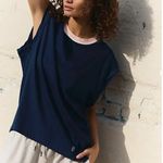 Free People #27 NWT Don't Sweat It Oversized Tee in Midnight Navy Photo 1
