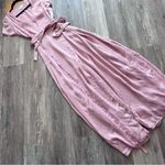 Revolve‎ resa Lindsay dress pink satin wrap maxi Size M Photo 5