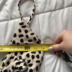 Aerie NWT  Womens Size Small Long Beige Polka Dot Cheetah Bow Summer Beach Photo 3