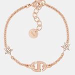 Christian Dior Dior CD Navy Bracelet Rose Gold-Finish Metal and White Crystals Photo 0