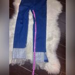 Rehab Lab denim high waisted rhinestone/chained fringe hem sz medium Blue Photo 8