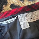 Eddie Bauer Vintage Red Black Tartan Plaid Blanket Wrap Midi Skirt Photo 13