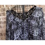 Fifth & Park Tunic Top Large Dress Swimsuit Coverup Black White Abstrac… Size undefined Photo 6