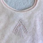 Vintage 1991 Christine Phillipé Baby Pink Coquette Knit Sweater Tank with Beaded Pearl Design Photo 2