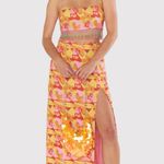 Show Me Your Mumu Womens Skirt Yellow Rumba Maxi Havana Beaded Sequins Small Photo 0
