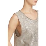 Free People Silver Metalic Crop Tank Top Photo 1