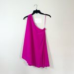 Trina Turk  Vibrant Pink One-Shoulder Dress Photo 3