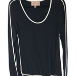 Philosophy  Republic Clothing Black & White Long Sleeve Top Contrast Trim Size M Photo 0