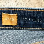 Pilcro  x ANTHROPOLOGIE | Dark Wash Slim Boyfriend Denim Jean Shorts, Size 26 Photo 3