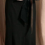 The Limited Y2k  Black Pink Midi Skirt with Satin Bow - Size 4 Photo 0