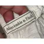 Abercrombie & Fitch White Linen Pull On Casual Bermuda Cargo Shorts Women Size L Photo 2