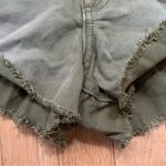 Free People NWT Army Green Denim Jean Distressed Hot Pants/ Shorts Size 26 Photo 10