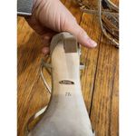 Badgley Mischka  Women's Ebiza Heeled Sandal, Silver Fabric, Size 7.5 Photo 6