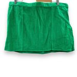 Aerie  Corduroy Green Micro Side Zip Mini Skirt Sz XL NEW‎ Photo 1