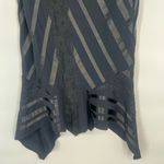 EXPRESS Y2K Lace BlackSkirt Vintage Satin Skirt stripped Disco Black Goth Fairy Mermaid Photo 4