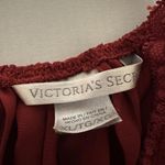 Victoria's Secret Victoria’s Secret Red Babydoll Slip Lingerie Lace Sheer Mesh Satin Bow L Large Photo 5