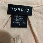 Torrid Lace Insert Gauze Cutout Neck Tank Top Size 0 Large Photo 3