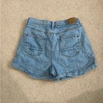 American Eagle  blue mom high rise denim jean shorts in size 2 Photo 1