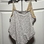 Old Navy  Black and White Polka Dot Swimsuit XXL one piece Photo 3