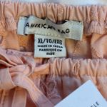 American Eagle  Pink Eyelet Puff Sleeve Peplum Top XL Cottagecore Photo 2