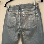 frame denim FRAME Le Skinny De Jeanne In Chrome Blue Silver High Waist Photo 5