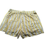 Torrid  Pull On Stretch Linen Shorts Mid Rise 4X Stripe Butter Yellow NWT #V9-1 Photo 10