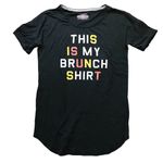 Victoria's Secret  "This is‎ my Brunch Shirt" Multicolored Graphic Sleep Shirt S Photo 0