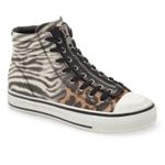 Ash Grunt Animal Print High Top Sneakers Cheetah Zebra Sz 38 (US 7.5-8) Photo 0