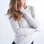 Zyia Active White/Gray Split Back Long Sleeve Top Stretch Sporty Size XLarge Photo 2