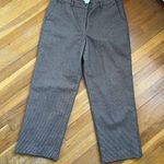 Vintage 90s L.L. Bean Womens 16 Houndstooth Plaid Dress Pants Brown Photo 0