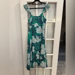 Roller Rabbit Roberta  Clovis Quinn Floral Hibiscus Tropical Midi Dress Size M Photo 4