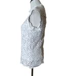 Nanette Lepore  Crochet Floral Lace‎ Top Women M White Cottagecore Coquette Mock Photo 5