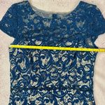 Jackie Jon New York Navy Blue Lace Sequin Beaded Cocktail Dress Size 6 Photo 5