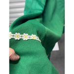 Vintage green Maxi Dress Ruffle Sleeve Size Small Photo 7